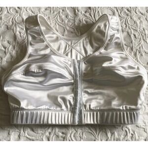 Enell Sport High Impact Bra White Front Close Bra SIZE 2 Rib Cage 38-42" NLl100